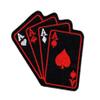 4 Aces Poker Playing Card Spade Dead Mans Hand Iron on Patch (MTUA) view 1