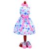 Sophia's 3 Piece Satin Floral Spring Dress, Hairpiece and Shoes for 14.5 Inch Dolls, Pink/Blue view 1