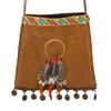 Boland 44144 - Indianerin Handtasche, Umhngetasche, Squaw, braun, Federschmuck, Perlen, Mnzen, Cowboy, Western, Rothaut, Appachen, Karneval, Halloween, Fasching, Mottoparty, Verkleidung, Theater view 2