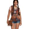 Boland 44144 - Indianerin Handtasche, Umhngetasche, Squaw, braun, Federschmuck, Perlen, Mnzen, Cowboy, Western, Rothaut, Appachen, Karneval, Halloween, Fasching, Mottoparty, Verkleidung, Theater view 3