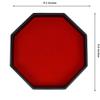 RNK Gaming 11.5 Inch Octagon Dice Rolling Tray PU Leather and Velvet (Red) view 3