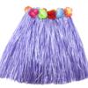 1 Set 40cm Kids Party Hawaii Dress Hula Grass Skirt - Double Layer Thickened HawaiiSkirt for Luau Party Decorations Supplies Purple view 3