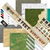 Melee Mats DND Map Starter Set for Dungeons and Dragons - 24 x 36" 3 Pack Double Sided, Wet & Dry Erase Battle Terrain Grid - Tabletop Board Gaming Kit with Accessories view 1