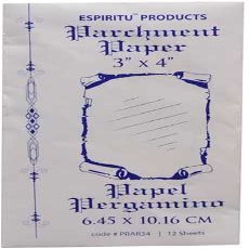AzureGreen Fortune Telling Toys Spell Writing Parchment Paper 12 Pack 3" x 4"