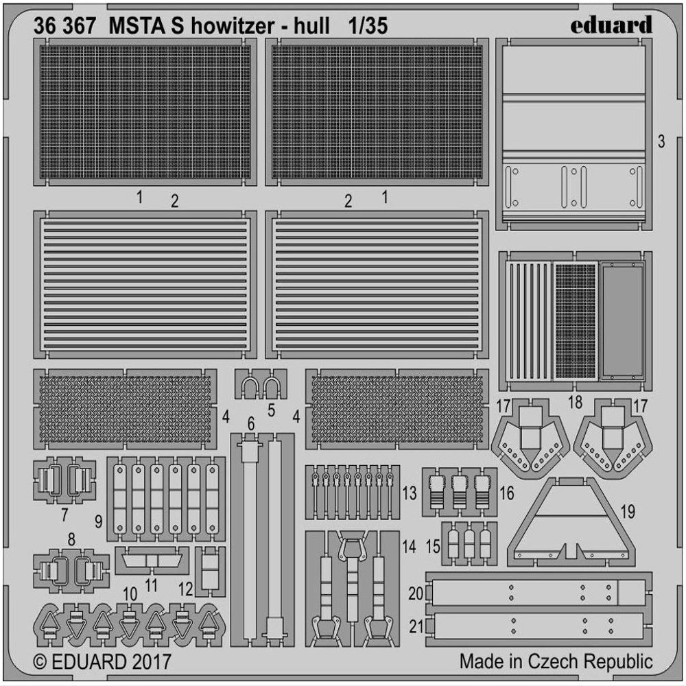 Eduard Accessories Model 36367 Accessories MSTA S Howitzer Hull for Zvezda
