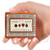 House of Cribbage - 2 Track - Wooden Travel/Pocket Size Cribbage Board - 4 Inch - Inlaid in Bloodwood/Maple Wood with Storage Space for Cribbage Pegs - 60 Points - Non Continuous view 1