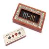 House of Cribbage - 2 Track - Wooden Travel/Pocket Size Cribbage Board - 4 Inch - Inlaid in Bloodwood/Maple Wood with Storage Space for Cribbage Pegs - 60 Points - Non Continuous view 3