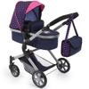 Bayer: Pram Neo City - Blue, Pink - Dolls Up to 20", Shoulder Bag, Convert to Jogger Pushchair, Foldable, Direction Changing, Kids Age 3+ view 1