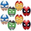 Marvel Emoticon Party Masks, 8 Count - Assorted Paper Superhero Masks For Kids, Unique & Fun Design - Perfect For Birthday & Themed Parties, One Size Fits All view 1