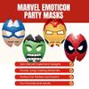 Marvel Emoticon Party Masks, 8 Count - Assorted Paper Superhero Masks For Kids, Unique & Fun Design - Perfect For Birthday & Themed Parties, One Size Fits All view 4