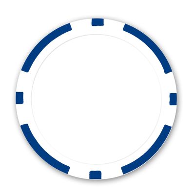 DA VINCI 100 11.5 Gram Blank 8 Stripe Poker Chips for Use with Custom Labels, Make Your Own Personalized Poker Set (Blue)
