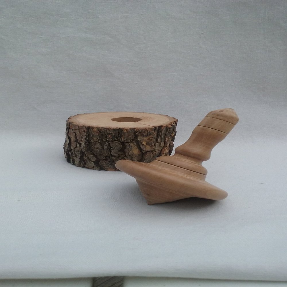 Wooden Spinning Top, Desk Toy