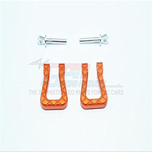 GPM For Traxxas TRX-4 Trail Defender Crawler Upgrade Parts Aluminum Front/Rear Bumper D-Rings - 1Pr Set Orange