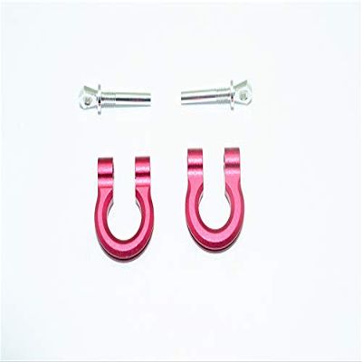 GPM For Traxxas TRX-4 Trail Defender Crawler Upgrade Parts Aluminum Front/Rear Bumper D-Rings - 1Pr Set Red