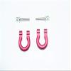 GPM For Traxxas TRX-4 Trail Defender Crawler Upgrade Parts Aluminum Front/Rear Bumper D-Rings - 1Pr Set Red view 1
