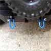 GPM For Traxxas TRX-4 Trail Defender Crawler Upgrade Parts Aluminum Front/Rear Bumper D-Rings - 1Pr Set Red view 2