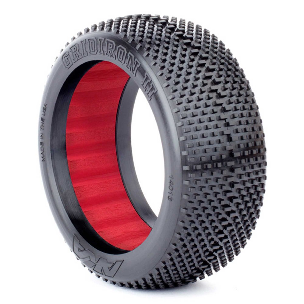 AKA Products INC. 1/8 Buggy Gridiron II SSLW Tire w/Red Insert 2 AKA14013QR RC Tire