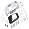  Kyosho Subaru WRX STI White Body Set, Unpainted, with Wheels MZN185 view 1