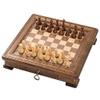 19,3 inch Unique Big Handmade Wood Chess Set with Big Drawer (Storage Box) - Bronze Symbols - High Detail Unique Board Game. Gorgeus and Amazing Gift from Armenia Europe view 1