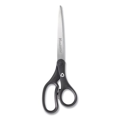 KleenEarth Plastic Handle Scissors, 9" Length, Pointed, Black (ACM15586)