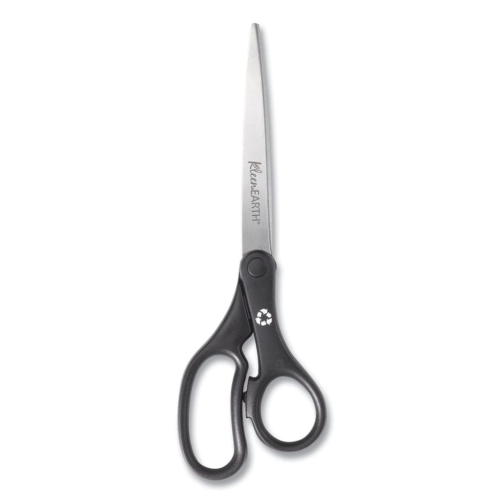KleenEarth Plastic Handle Scissors, 9" Length, Pointed, Black (ACM15586)