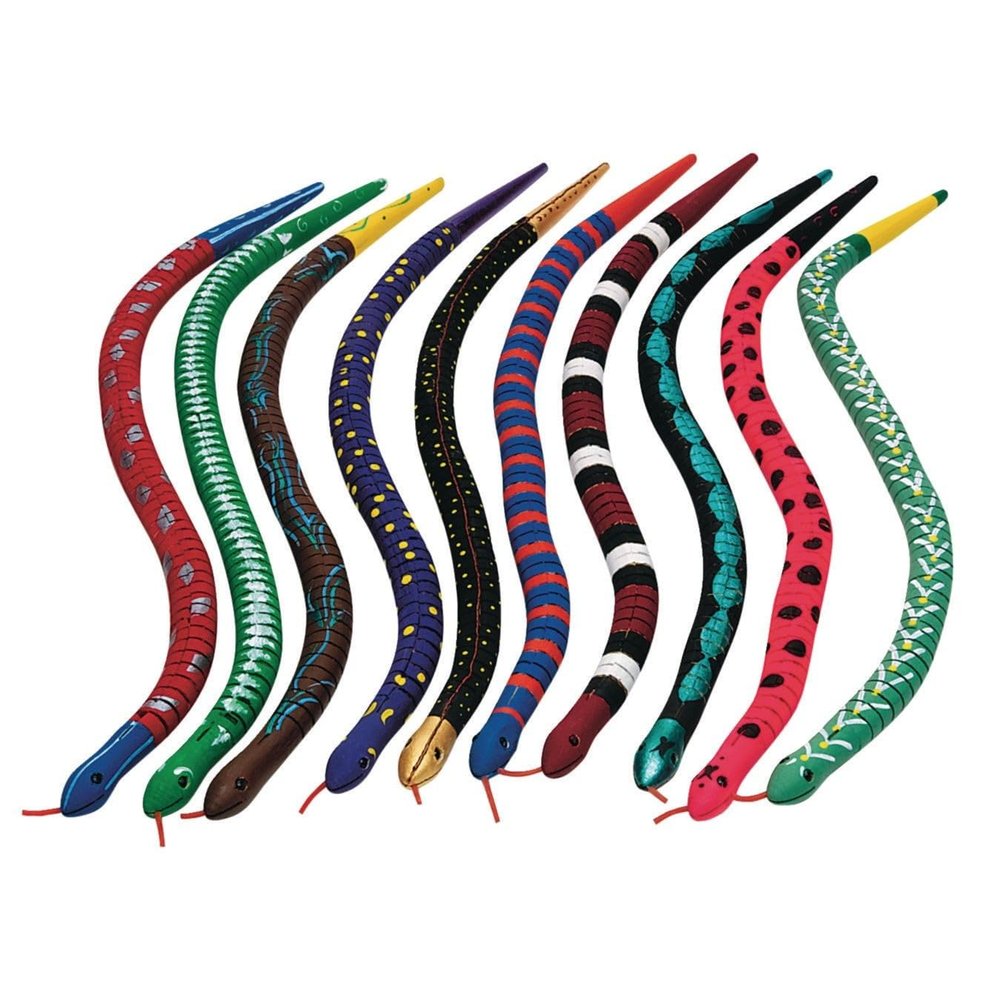 S&S Worldwide Flexible Wooden Snake Craft Kit (Pack of 12)