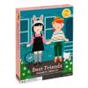 Petit Collage Magnetic Dress Up Best Friends  Magnetic Game Board with Mix and Match Magnetic Pieces, Ideal for Ages 3+  Includes 2 Scenes and 49 Creative Magnetic Pieces view 1