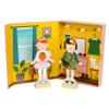 Petit Collage Magnetic Dress Up Best Friends  Magnetic Game Board with Mix and Match Magnetic Pieces, Ideal for Ages 3+  Includes 2 Scenes and 49 Creative Magnetic Pieces view 2