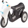 Dantoy Kids Sit & Ride Toy Scooter with Rubber Wheels and Trailer Tow Bar, Made in Denmark  Push Along Police Bike view 1