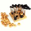 Logica Puzzles Art. 4 in a Row 3D - 3D Board Game in Fine Wood - Strategy Game for 2 Players - Travel Version view 3
