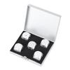 Precision Aluminum Alloy Dice Solid Metal Dice Set Table Game Dice Poker Games Dices Set with Case 5Pcs (Silver Square Box) Dice Set 6 Sided Aluminum Dice view 1