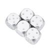 Precision Aluminum Alloy Dice Solid Metal Dice Set Table Game Dice Poker Games Dices Set with Case 5Pcs (Silver Square Box) Dice Set 6 Sided Aluminum Dice view 2