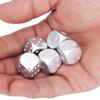 Precision Aluminum Alloy Dice Solid Metal Dice Set Table Game Dice Poker Games Dices Set with Case 5Pcs (Silver Square Box) Dice Set 6 Sided Aluminum Dice view 4