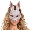 Boland - Half mask, realistic print, elastic, carnival, Halloween, fancy dress, theme party, costume, theatre, fancy dress, accessory, rabbit view 2