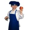 CHEFSKIN Small Children Kids Royal Blue Chef Set Apron & Adjustable Hat Quality Lite (SM (fits 3-8)) view 2