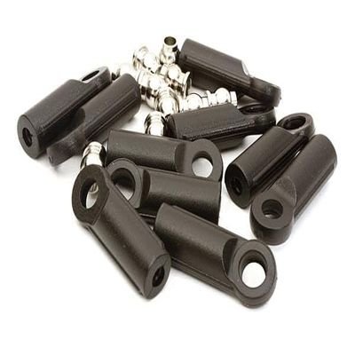 Integy M3 Size Straight 27mm Length Ball Ends Type Tie Rod Ends, w/ 3mm Ball Links