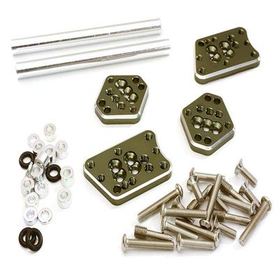 Billet Machined Adjustable Shock Mount Plate (4) for Axial 1/10 SCX10 II