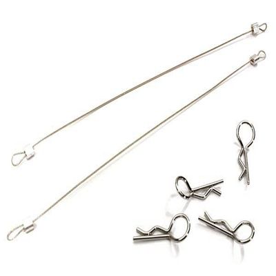 Integy Secured Body Clip (4) with 140mm Retainer Link for 1/10 Off-Road Crawler
