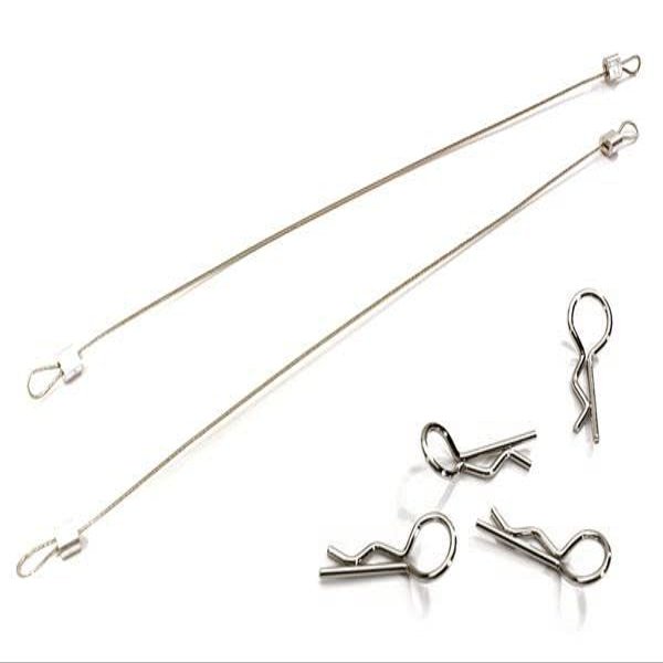 Integy Secured Body Clip (4) with 140mm Retainer Link for 1/10 Off-Road Crawler