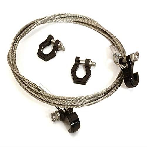 Integy Realistic Steel Tow Cable & Tow Hooks w/Bow Shackle for 1/10 Off-Road Crawler