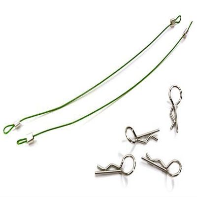 Integy Secured Body Clip (4) with 140mm Retainer Link for 1/10 Off-Road Crawler
