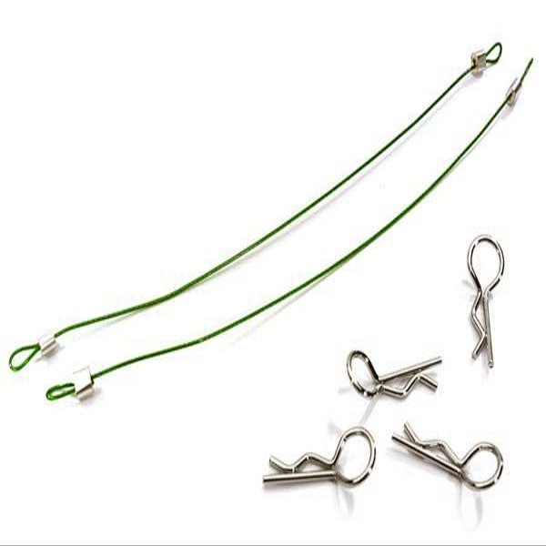 Integy Secured Body Clip (4) with 140mm Retainer Link for 1/10 Off-Road Crawler