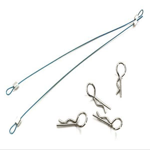 Integy Secured Body Clip (4) with 140mm Retainer Link for 1/10 Off-Road Crawler