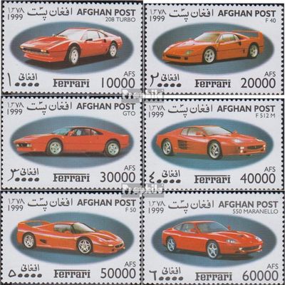 Afghanistan 1910-1915 (Complete.Issue.) unmounted Mint/Never hinged ** MNH 1999 Ferrari-Automobile (Stamps for Collectors) Cars/Road Traffic