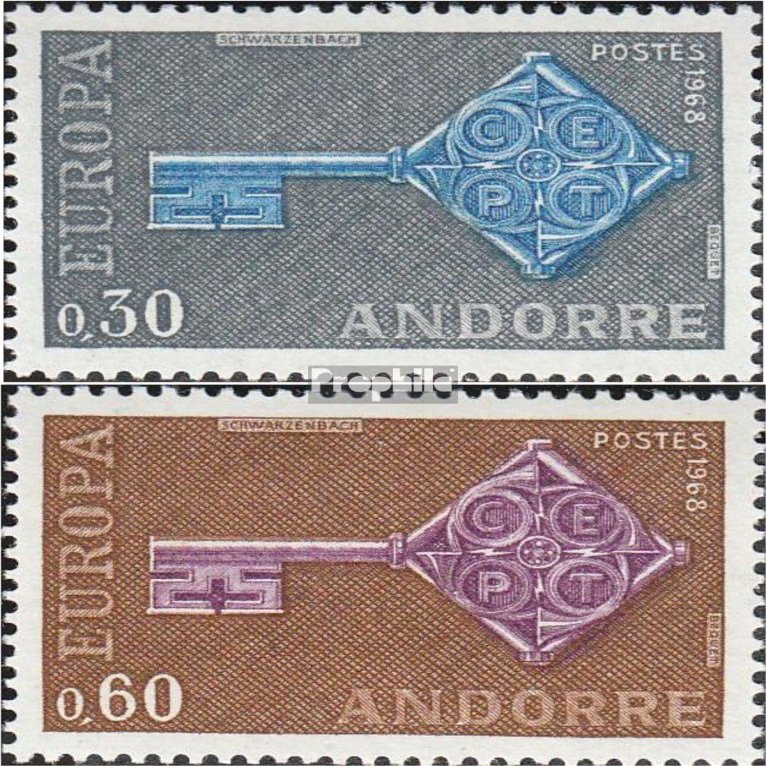 Andorra - French Post 208-209 (Complete.Issue.) unmounted Mint/Never hinged ** MNH 1968 Europe (Stamps for Collectors)
