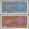 Andorra - French Post 208-209 (Complete.Issue.) unmounted Mint/Never hinged ** MNH 1968 Europe (Stamps for Collectors) view 1