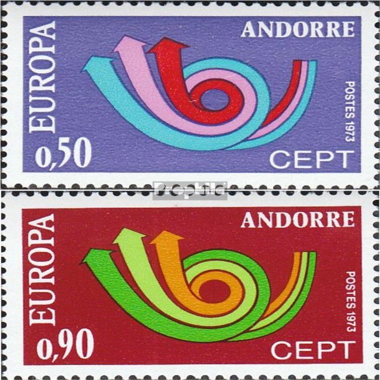 Andorra - French Post 247-248 (Complete.Issue.) unmounted Mint/Never hinged ** MNH 1973 Europe (Stamps for Collectors)