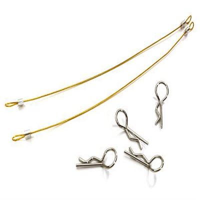 Integy Secured Body Clip (4) with 120mm Retainer Link for 1/10 On-Road