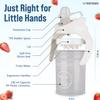 Twistshake Non-Spill Mini Baby Sippy Cup with Soft Spout and Fruit Mixer - 230ml | Leak Proof Baby Weaning Cup | Easy-Grip Toddler Cups | BPA-Free Sippy Cups for Toddlers 1-3 year | white - 1 Count view 4