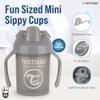 Twistshake Non-Spill Mini Baby Sippy Cup with Soft Spout and Fruit Mixer - 230ml | Leak Proof Baby Weaning Cup | Easy-Grip Toddler Cups | BPA-Free Sippy Cups for Toddlers | Pastel Grey- 1 Count view 2
